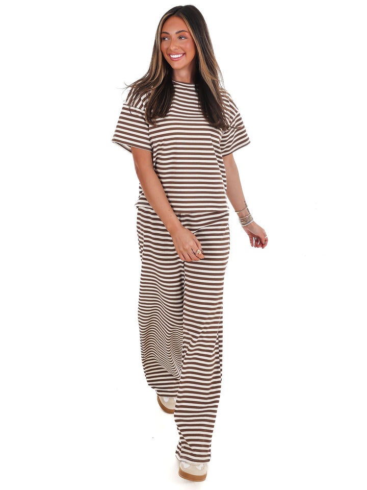 Straight Line Stripe Two Piece Set