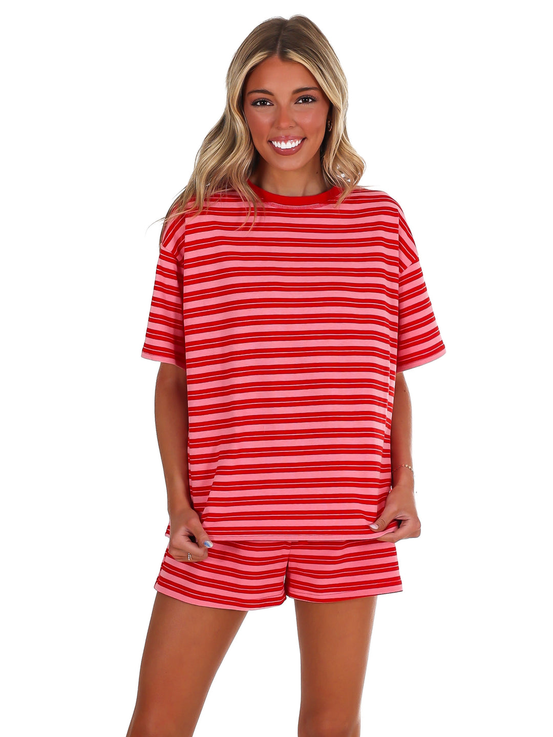Weekend Escape Stripe Oversized Top