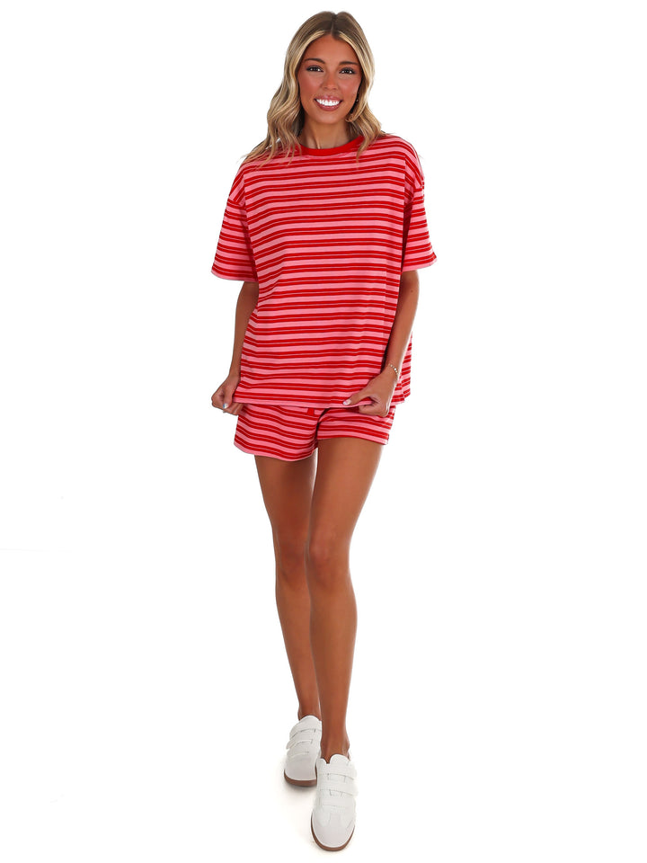 Weekend Escape Stripe Oversized Top