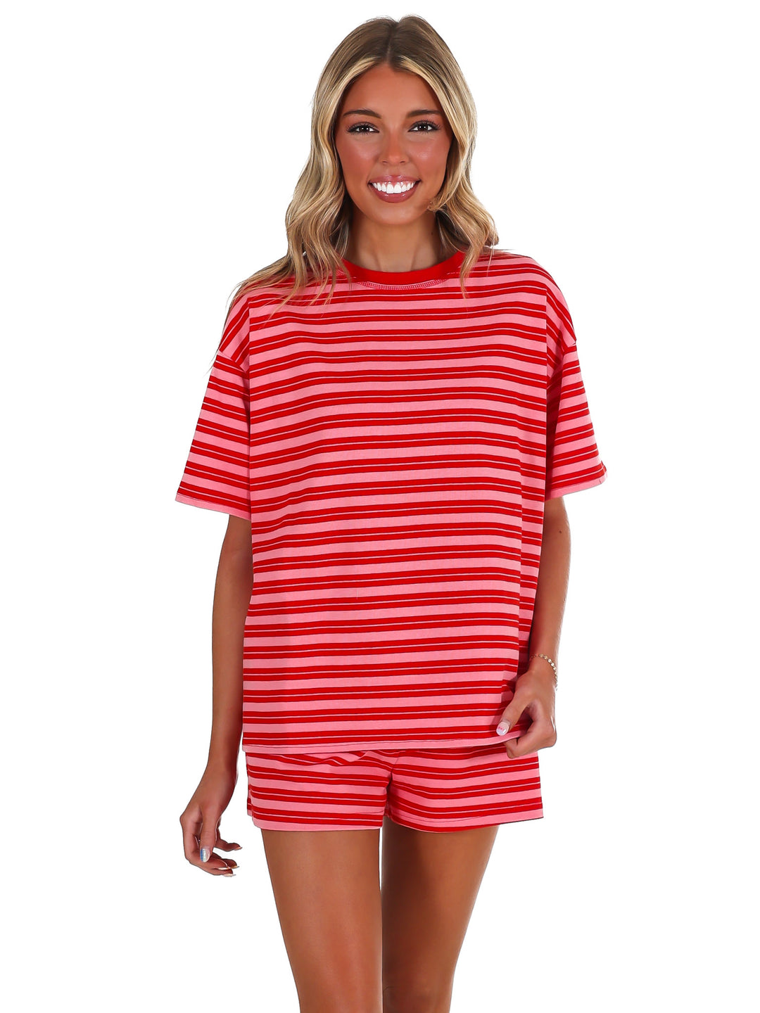 Weekend Escape Stripe Oversized Top