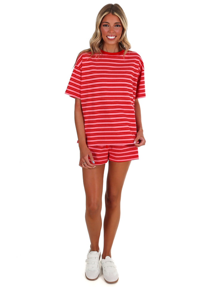 Weekend Escape Stripe Oversized Top