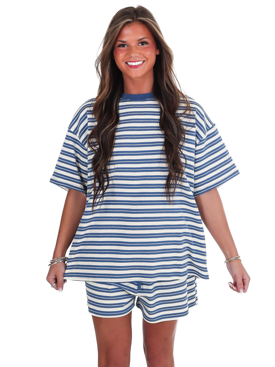 Weekend Escape Stripe Oversized Top
