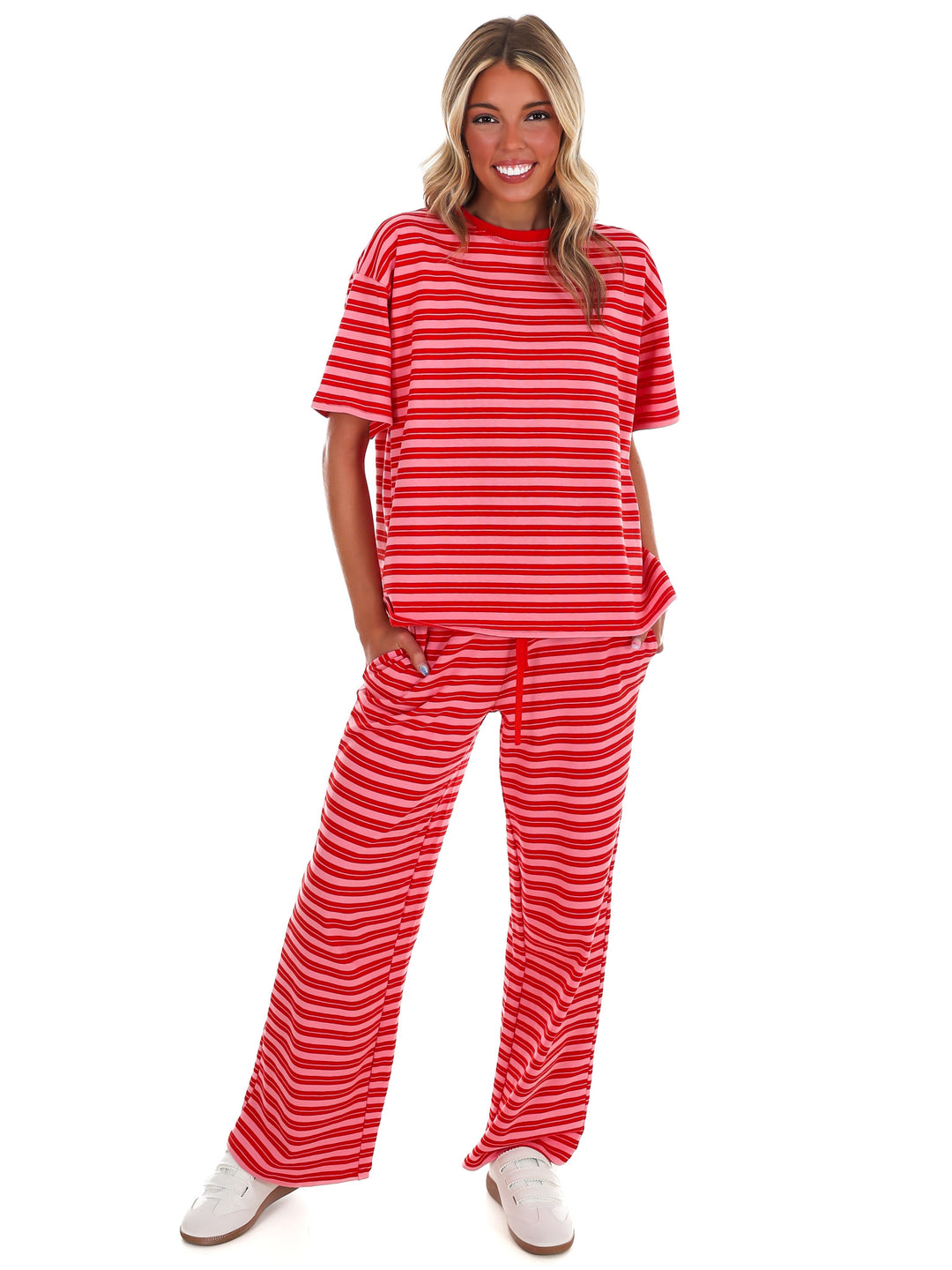 Weekend Escape Stripe Oversized Top