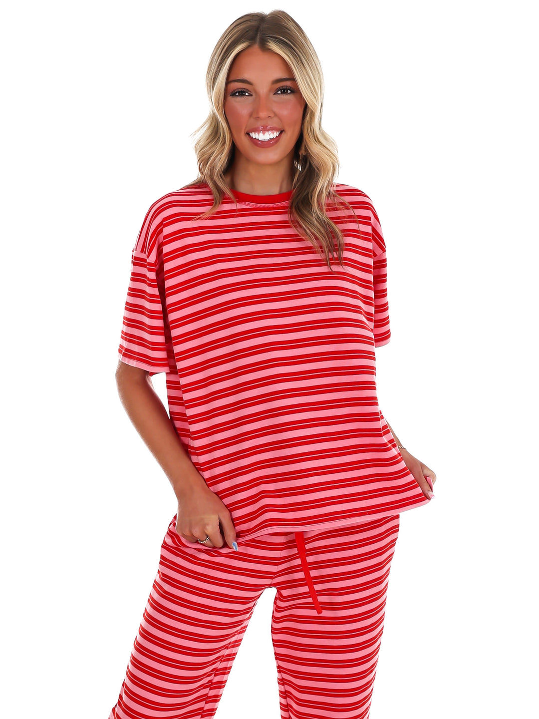 Weekend Escape Stripe Oversized Top