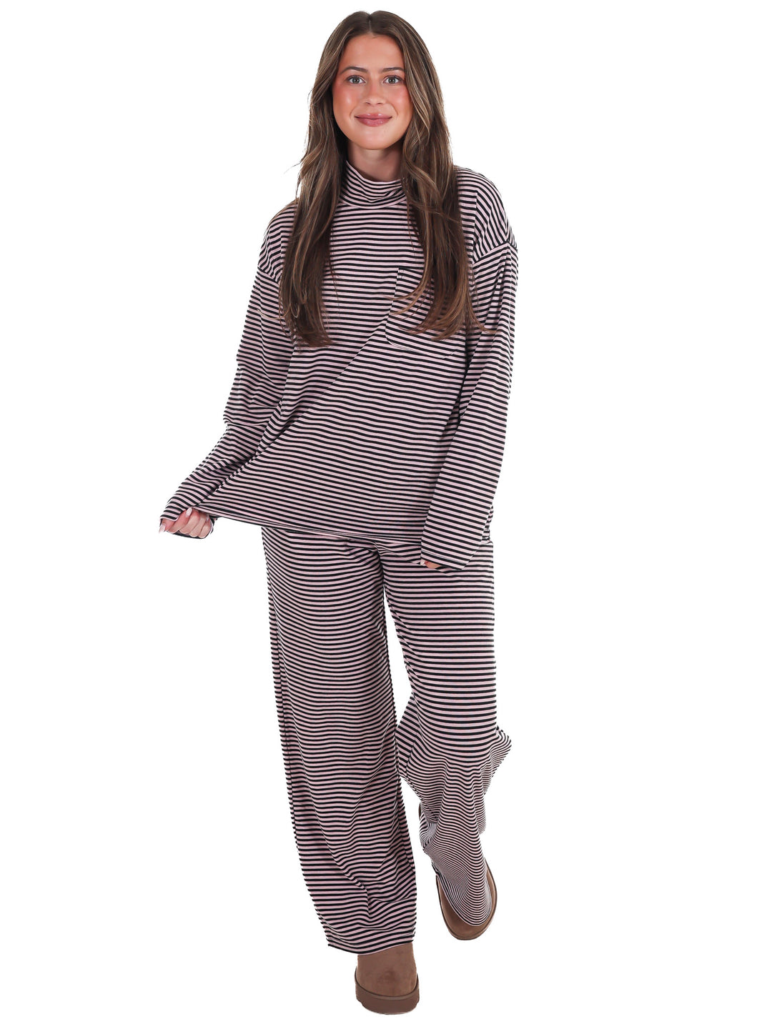 Soft Season Stripe Soft Knit Pants