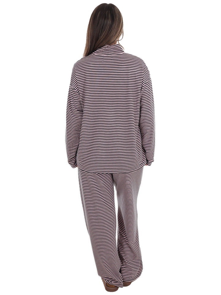 Soft Season Stripe Mock Neck Soft Knit Top