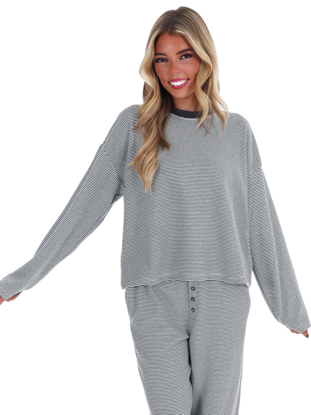Cozy Girl Stripe Soft Knit Top