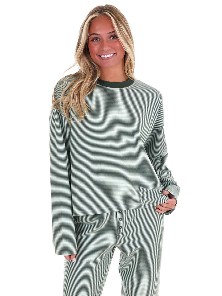 Cozy Girl Stripe Soft Knit Top