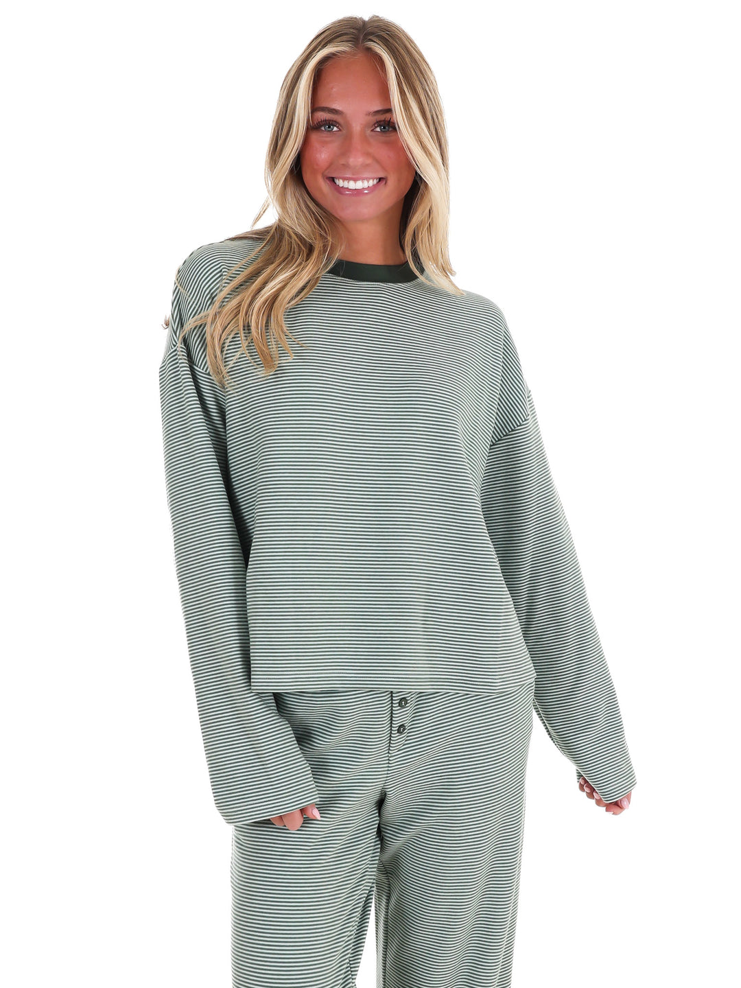Cozy Girl Stripe Soft Knit Top