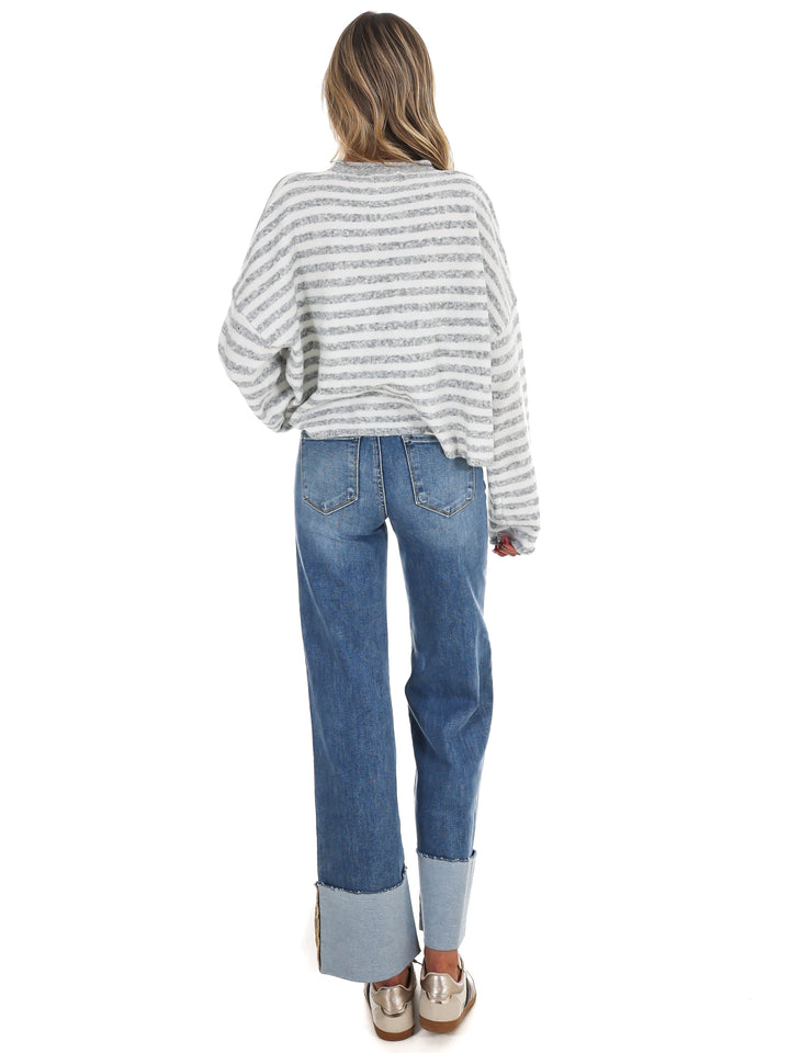 Day Dreaming Stripe Button Down Cardigan