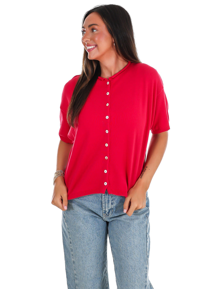 Favorite Feeling Short Sleeve Cardigan
