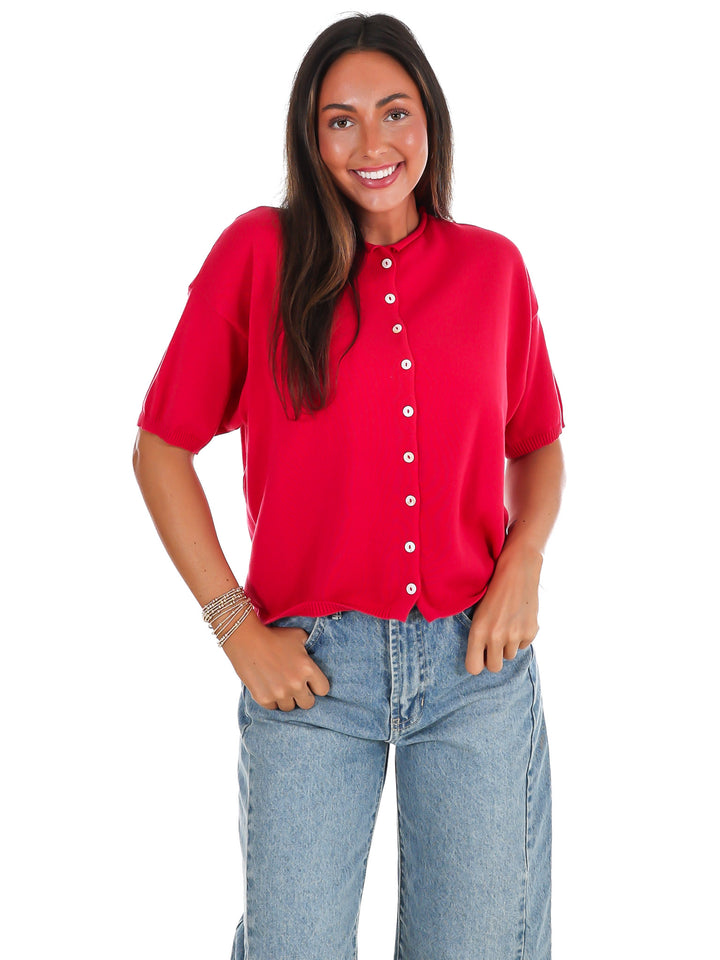 Favorite Feeling Short Sleeve Cardigan