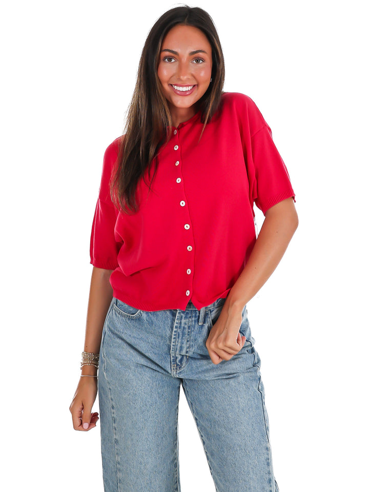 Favorite Feeling Short Sleeve Cardigan