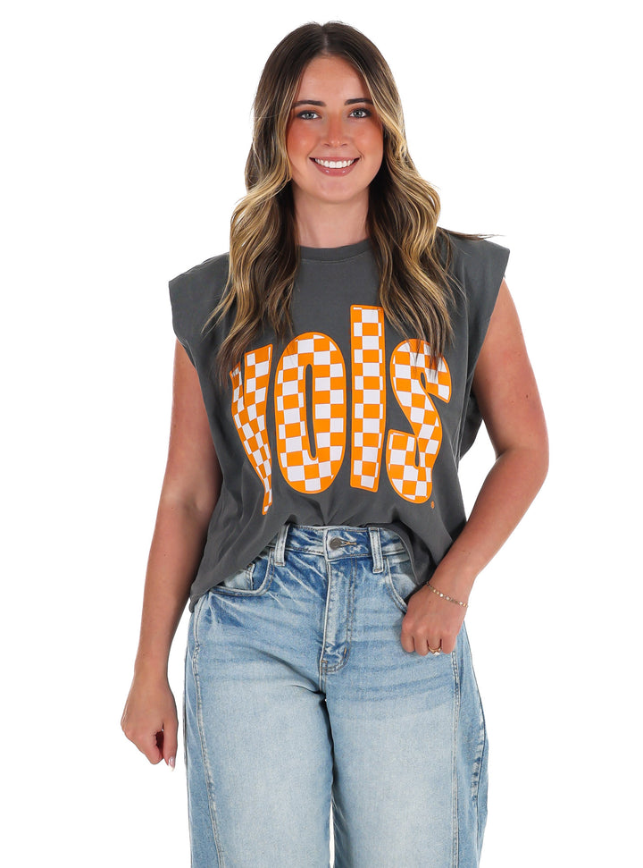 Tennessee VOLS Checkerboard Muscle Tank