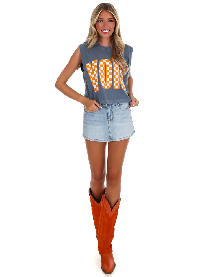 Tennessee VOLS Checkerboard Muscle Tank