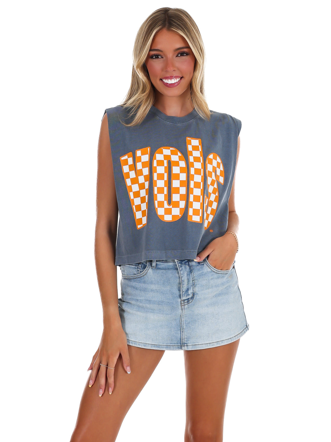 Tennessee VOLS Checkerboard Muscle Tank