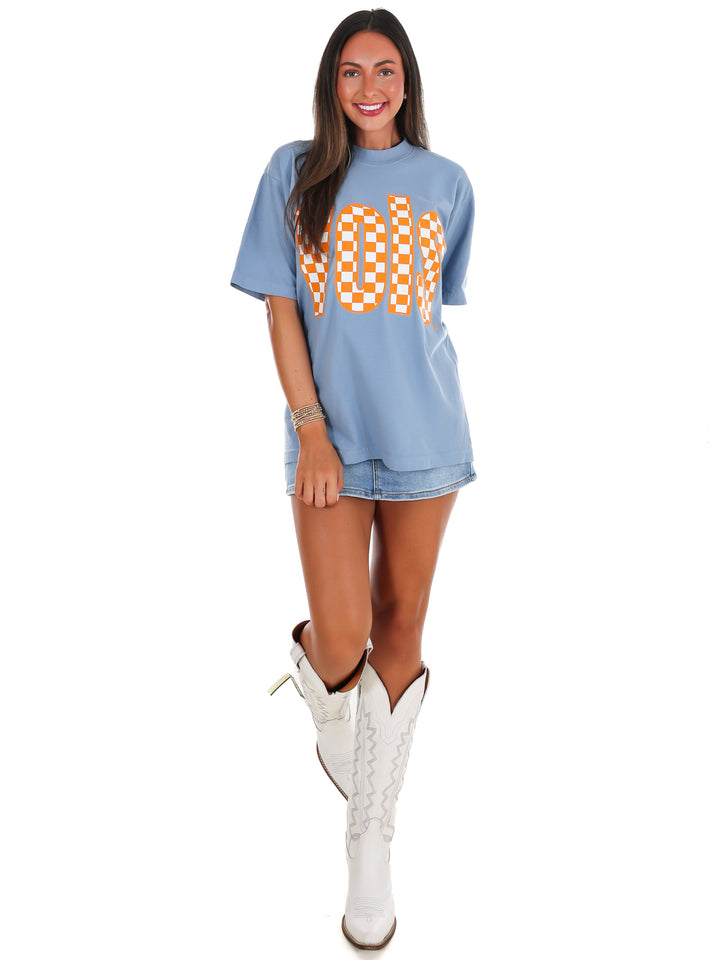 Tennessee VOLS Checkerboard Oversized Tee