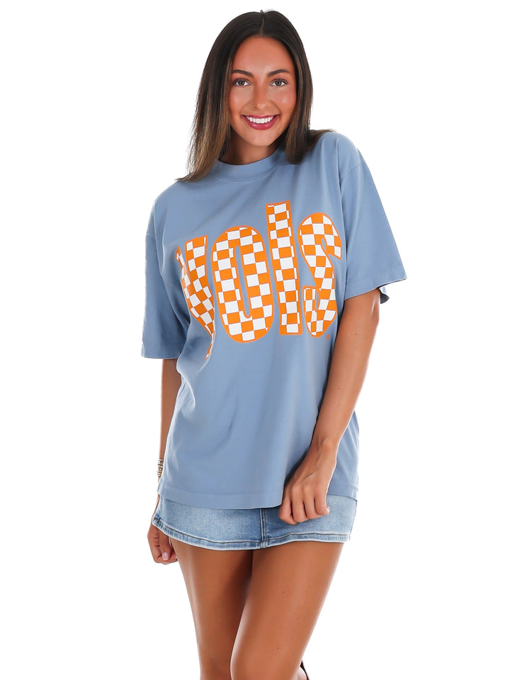 Tennessee VOLS Checkerboard Oversized Tee