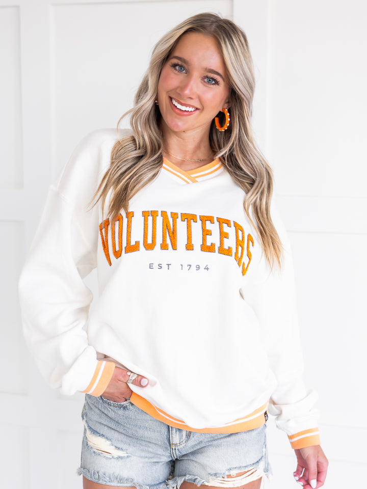 Tennessee Chenille Varsity V-Neck Pullover