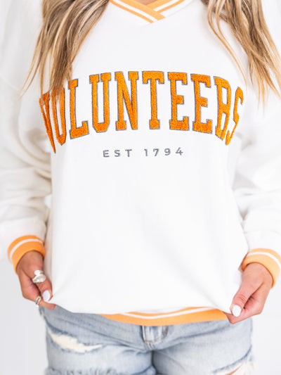 Tennessee Chenille Varsity V-Neck Pullover