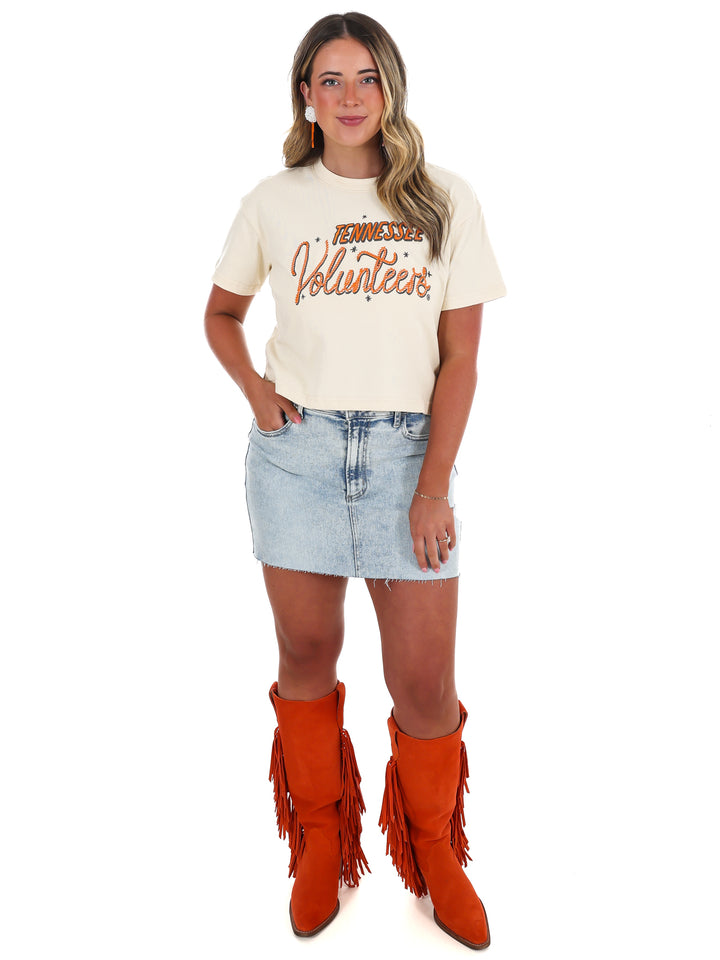 Tennessee Lasso Luxe Heavyweight Crop Tee