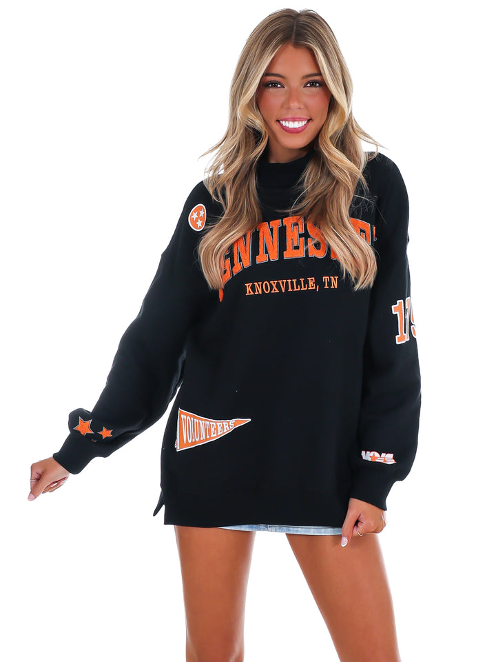 Tennessee All Over Scatter Funnel Neck Sweatshirt