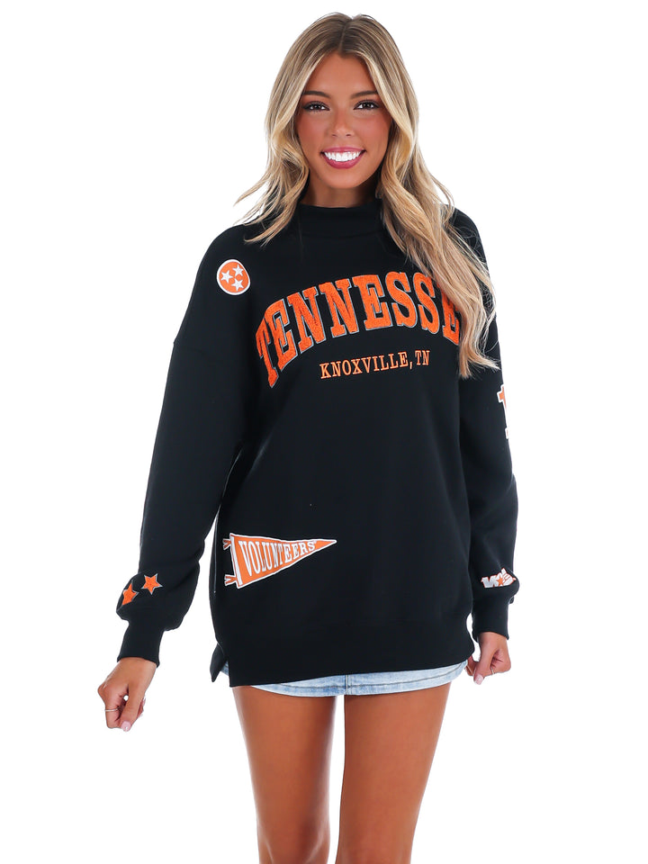 Tennessee All Over Scatter Funnel Neck Sweatshirt