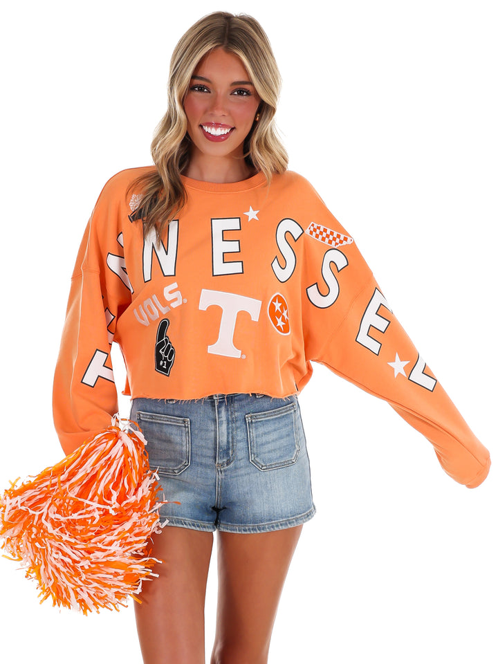 Tennessee Patch Up Cropped Pullover