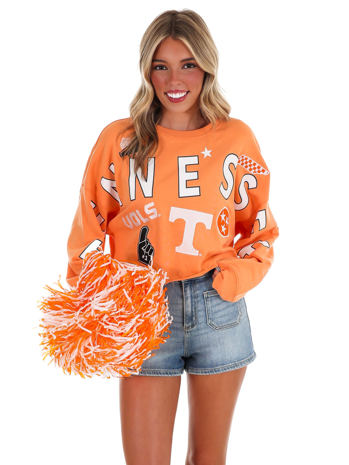 Tennessee Patch Up Cropped Pullover