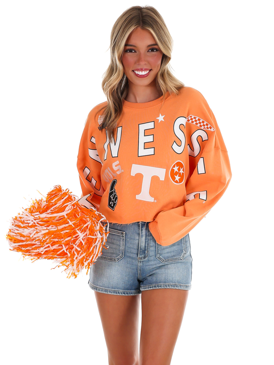 Tennessee Patch Up Cropped Pullover