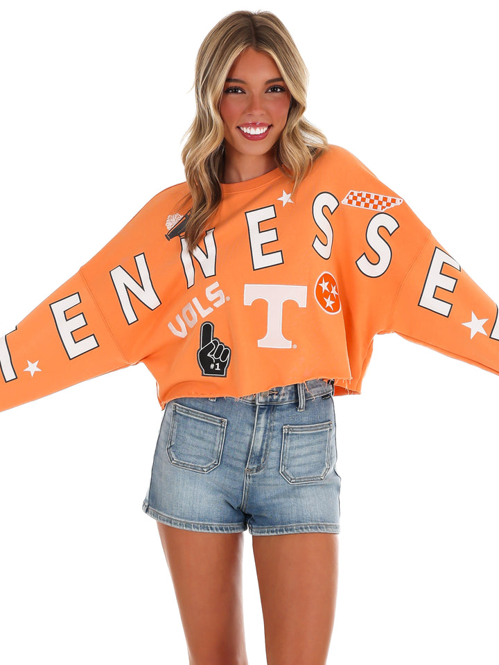 Tennessee Patch Up Cropped Pullover