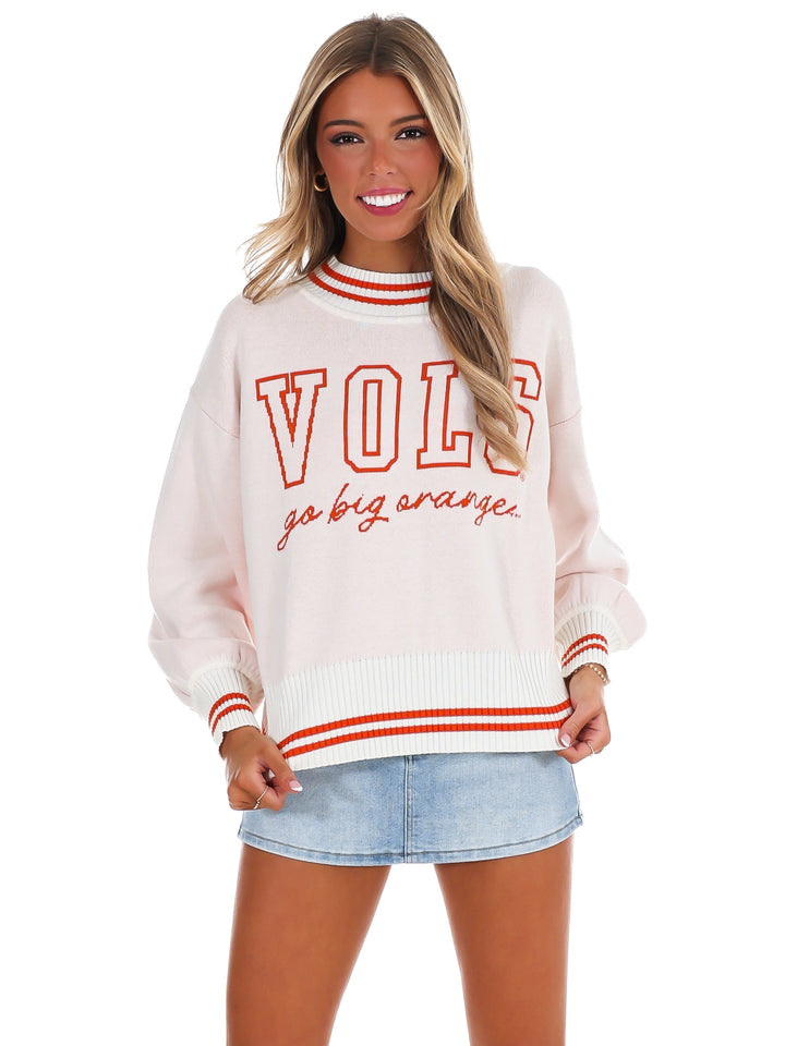 Tennessee Queen Oversized Striped Crew Sweater