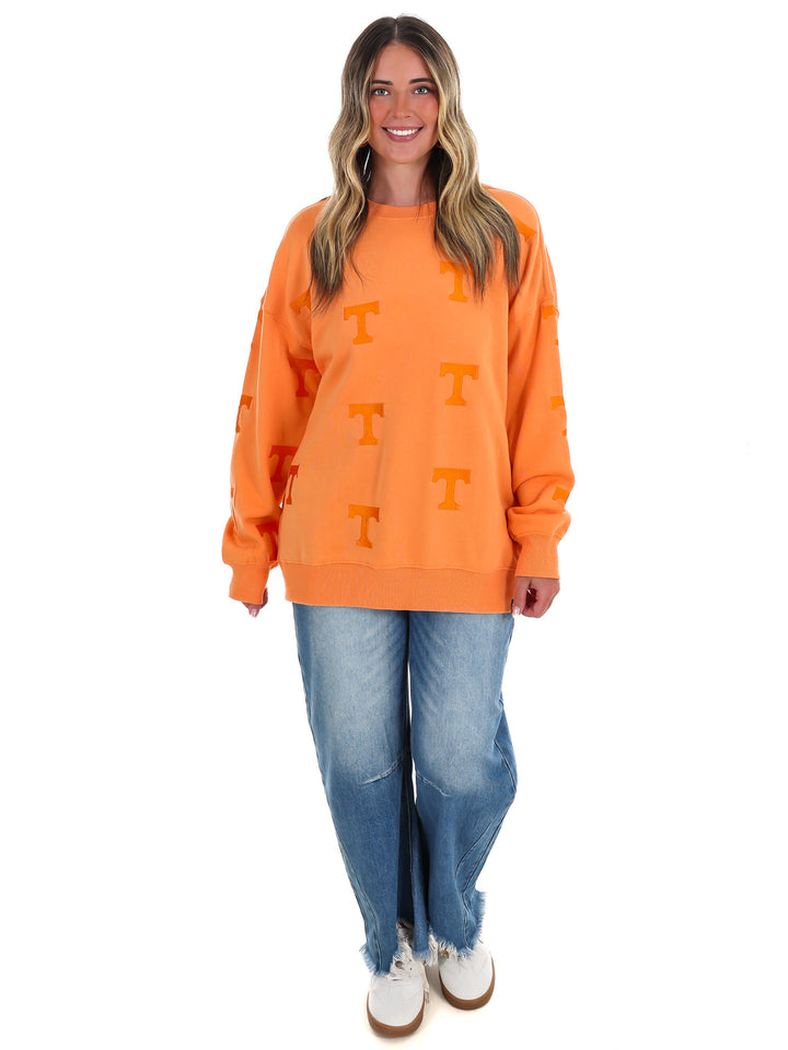 Tennessee Ritter Repeat Lantern Sleeve Crew