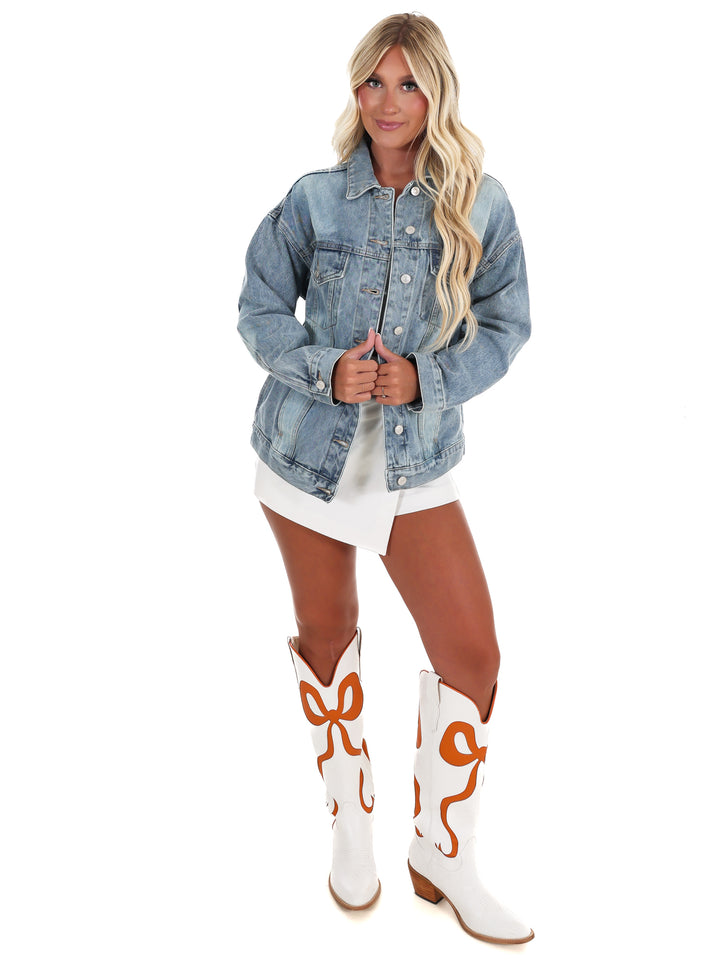 Tennessee Varsity Puff Denim Jacket