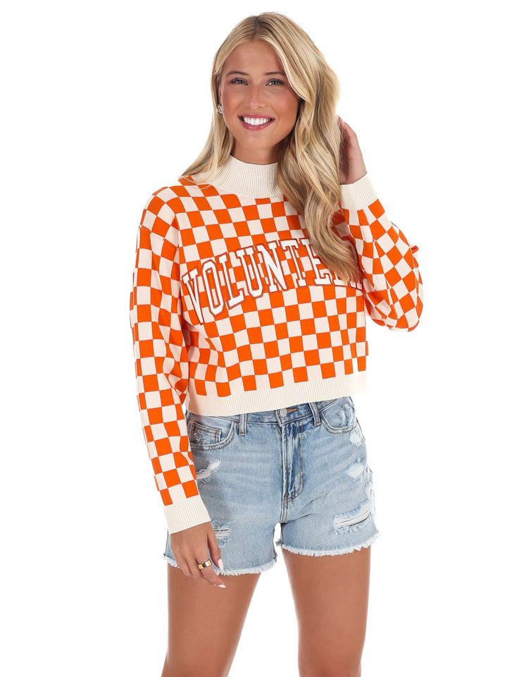 U Of Tennessee Checkerboard Sweater