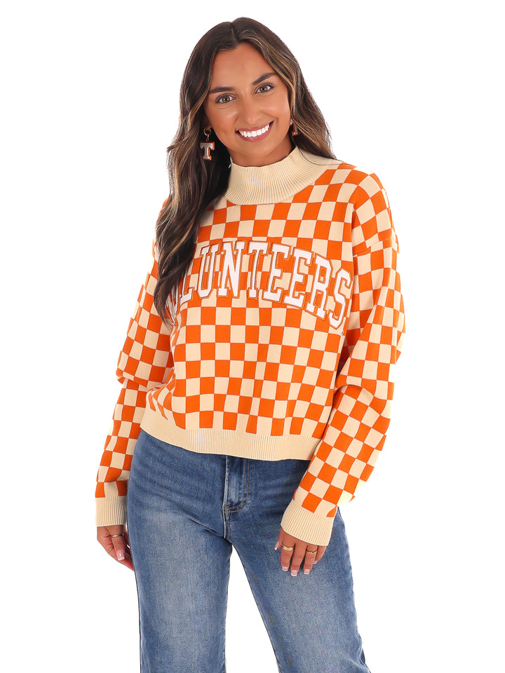 U Of Tennessee Checkerboard Sweater