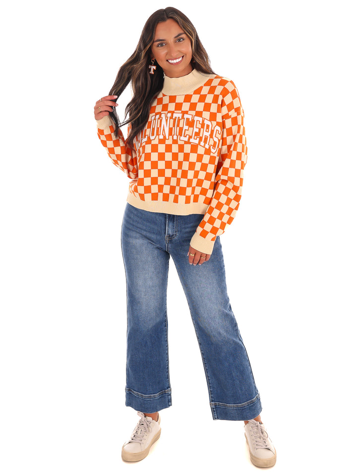 U Of Tennessee Checkerboard Sweater