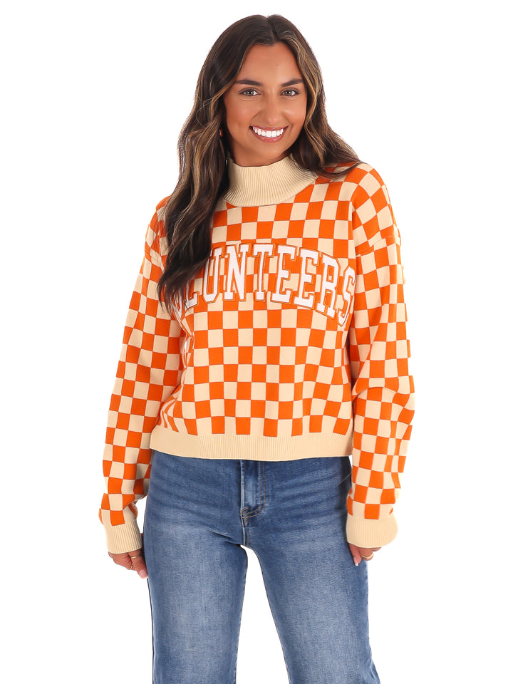 U Of Tennessee Checkerboard Sweater