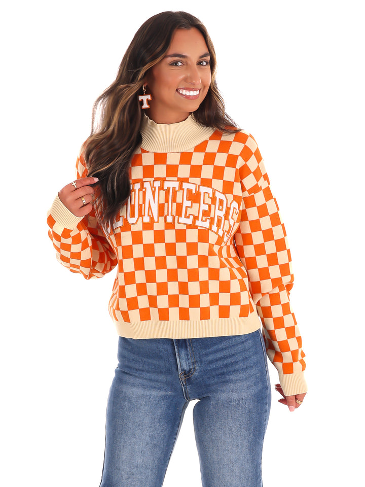 U Of Tennessee Checkerboard Sweater