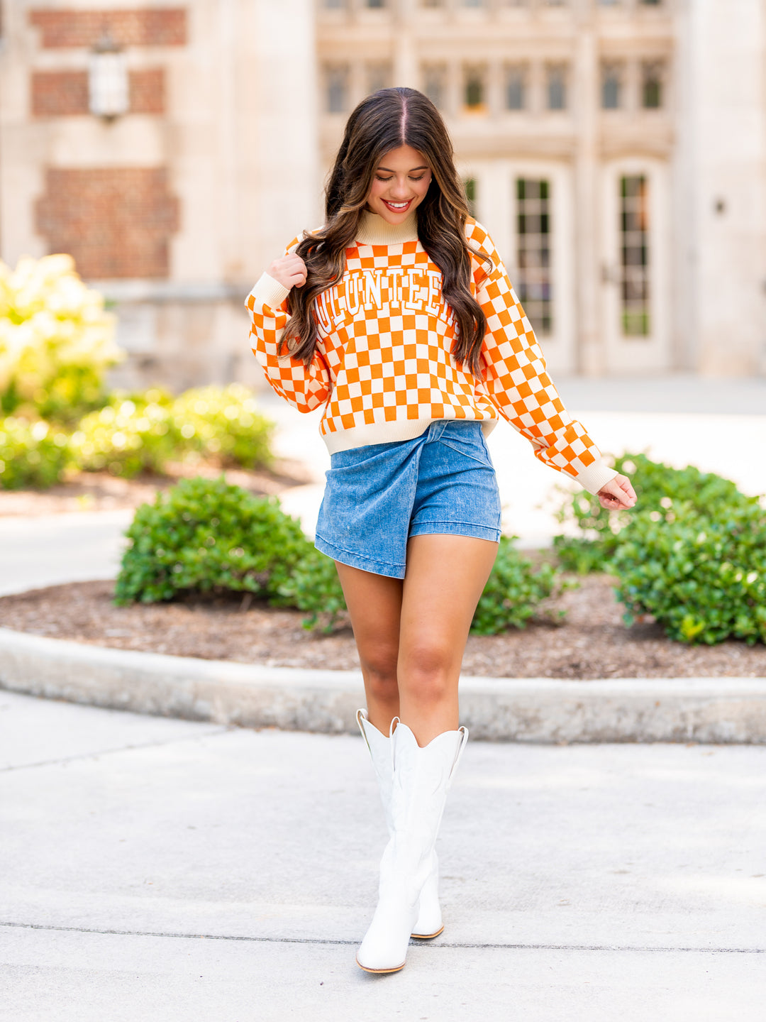 U Of Tennessee Checkerboard Sweater