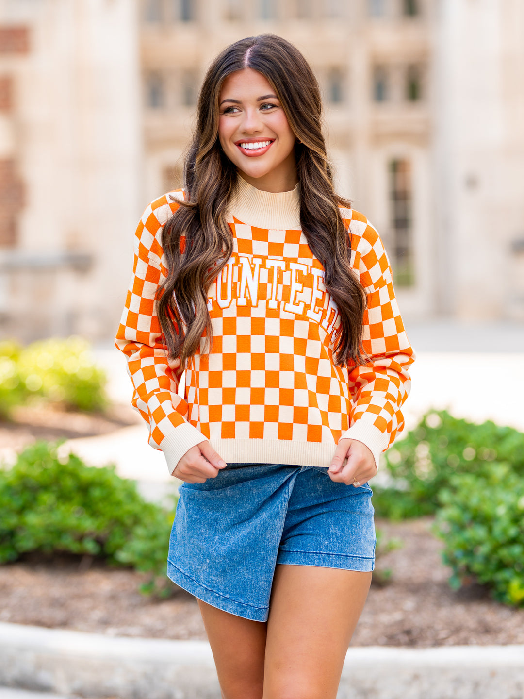 U Of Tennessee Checkerboard Sweater