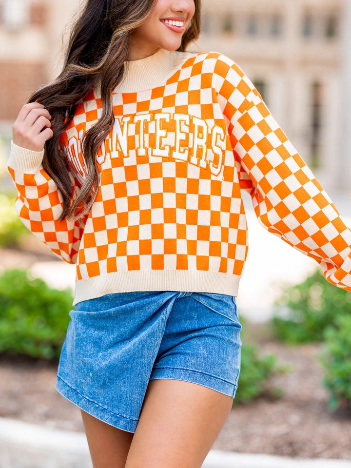 U Of Tennessee Checkerboard Sweater