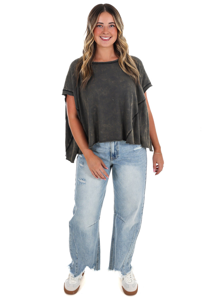 Retro Fade Mineral Wash Top