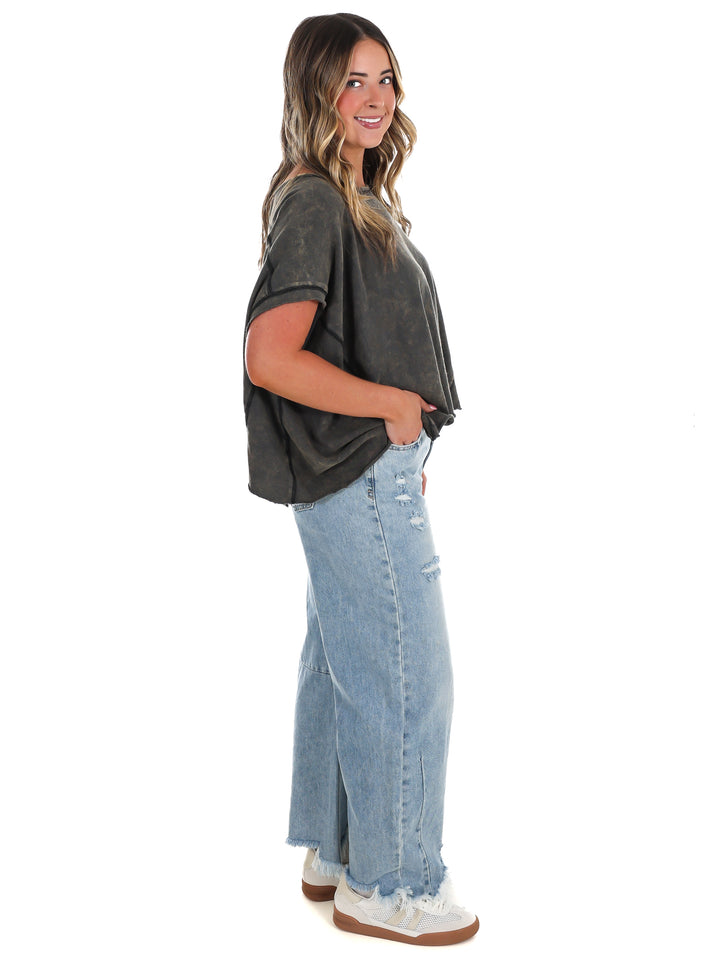 Retro Fade Mineral Wash Top