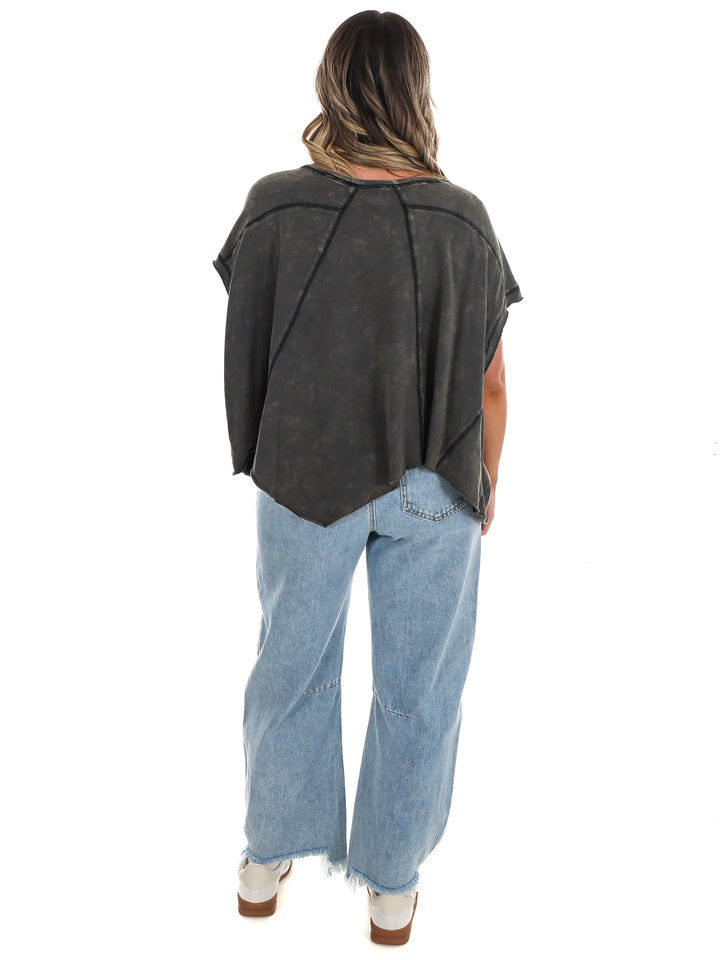 Retro Fade Mineral Wash Top