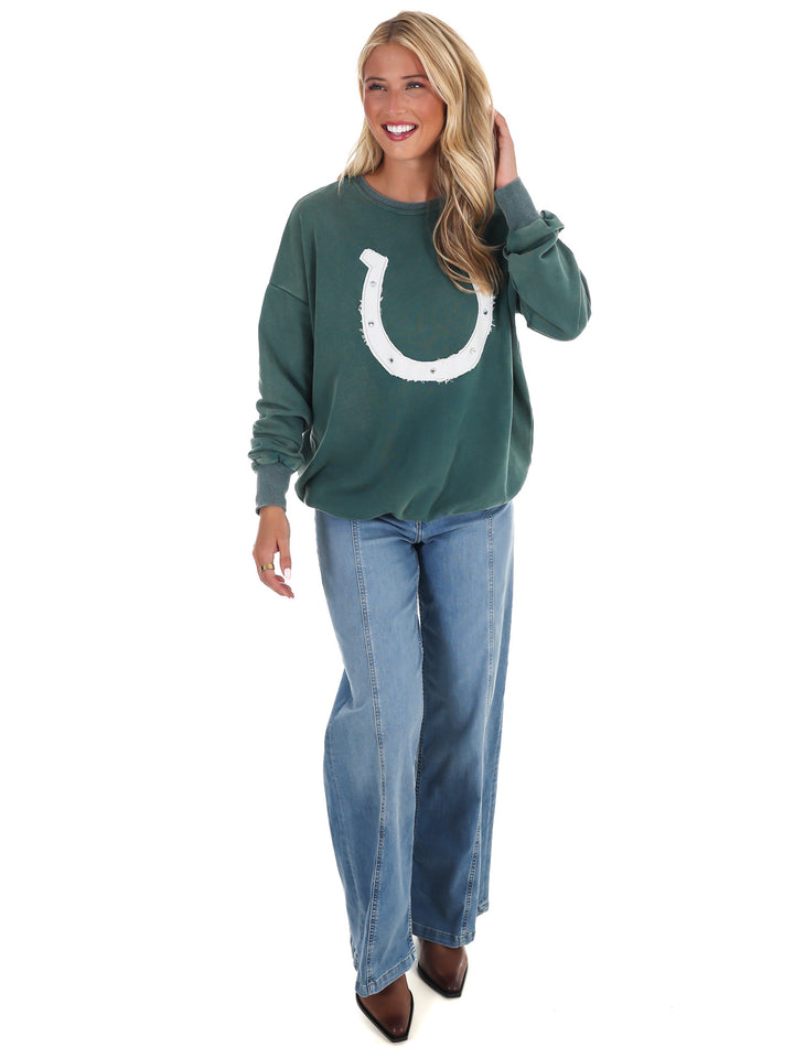 Saddle Up Horseshoe Pullover