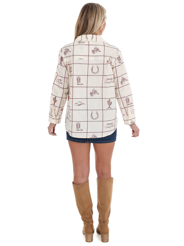 Roam the Ranch Embroidered Western Top