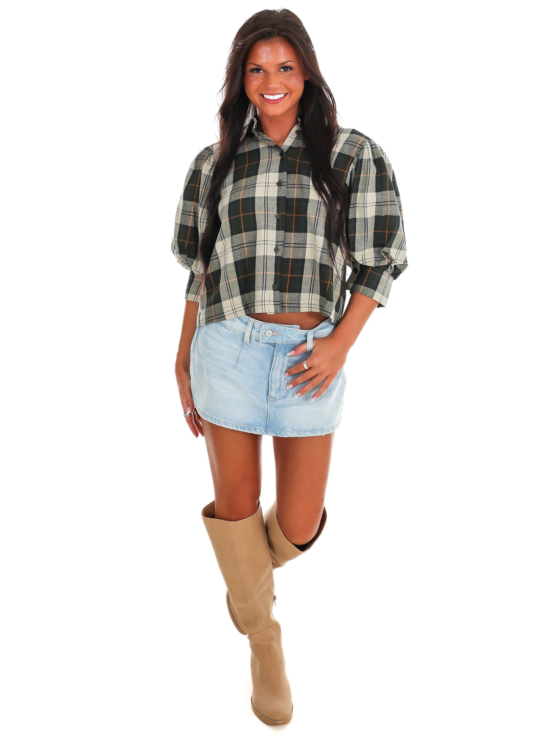 Cider Lane Plaid Top