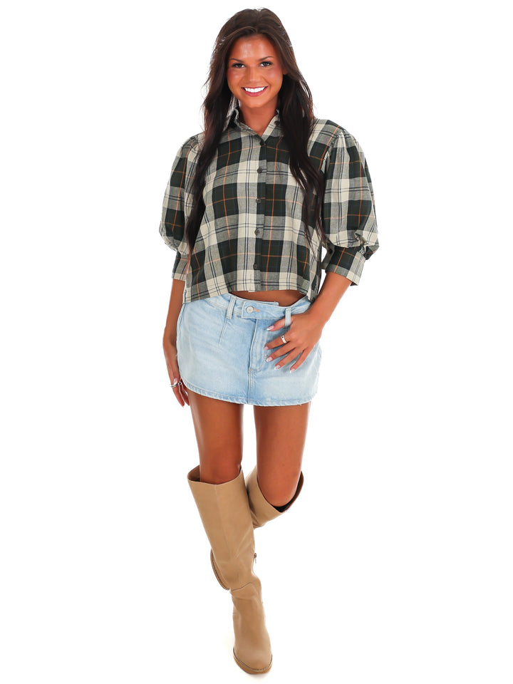 Cider Lane Plaid Top