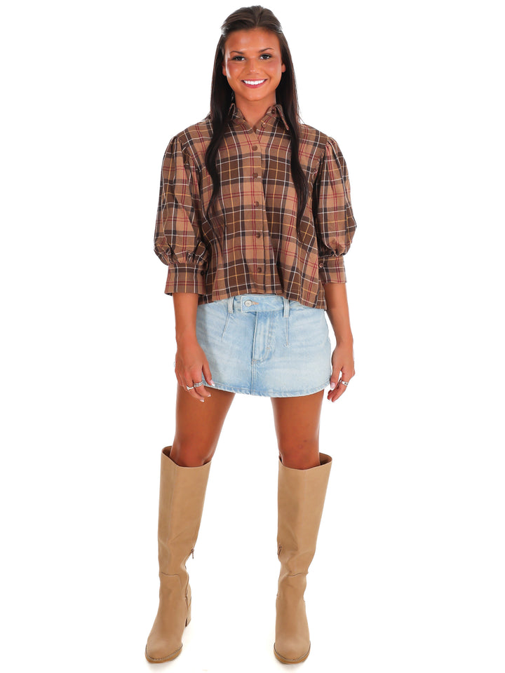 Cider Lane Plaid Top